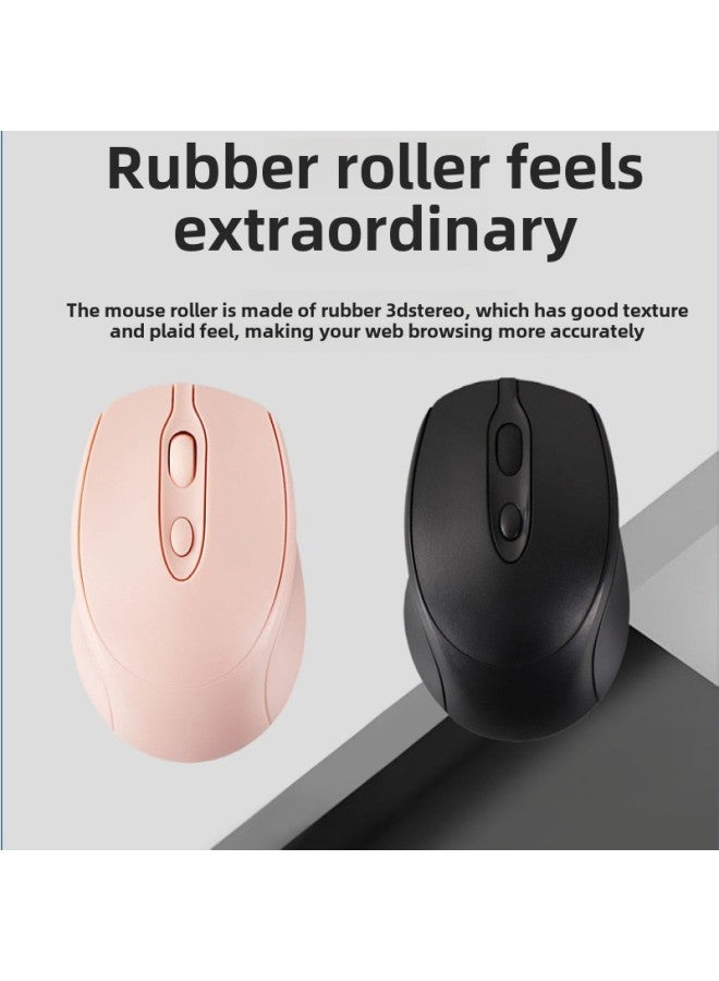 Direct Supply Wireless 2.4G/dual-mode Bluetooth Notebook Desktop Tablet Business Mouse Office Mouse-Color:Charging Dual Mode Pink - Image 3