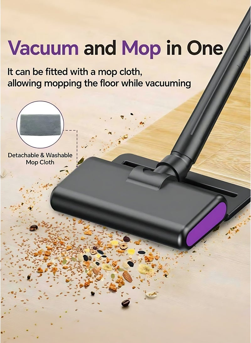 Cordless Rechargeable Vacuum Cleaner, Powerful 120W 15000Pa Suction Wet & Dry Handheld Stick Vacuum, Portable Lightweight Vacuum for Car, Home, Carpet & Pet Hair - Image 5