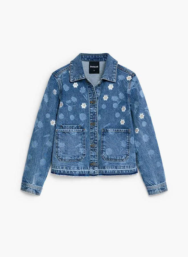 Desigual Blue Denim jacket 100% cotton for Women | Best Price UAE