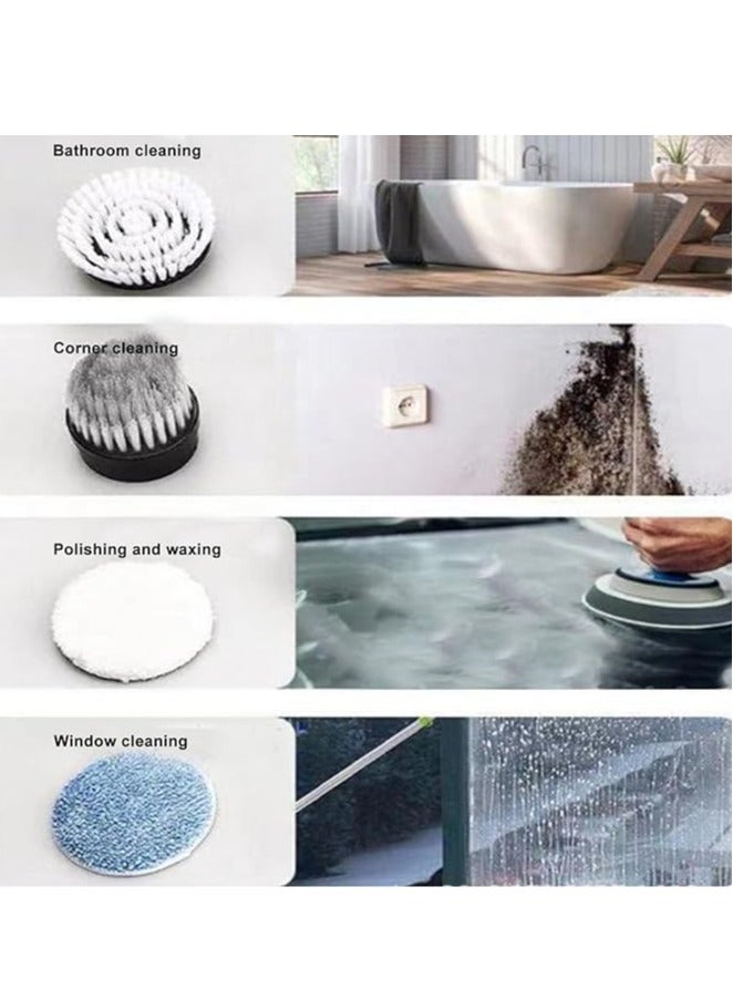 general Electric Rotating Floor Scrubber, Cordless Cleaning Brush with Adjustable Extension Arm 5 Replaceable Cleaning Heads, 3 Hour Electric Cleaning Brush for Bathtub Grout Tile Floor - Image 3