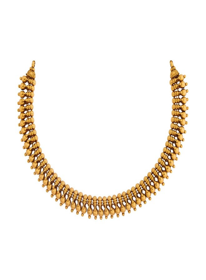 KUSHAL'S Fashion Jewellery Gold Plated Antique Necklace for Women | Adjustable Thread | Festive, Bridal & Occasion Wear - 462962 - Image 1