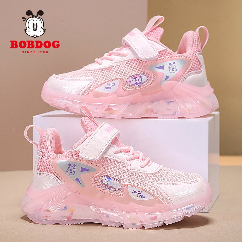 Babu Bean Girl'S Net Shoes Girl'S Princess Shoes New Style Mesh Breathable Children'S Soft Sole Running Torre Shoes - Image 2