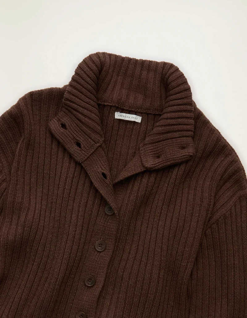 American Eagle  AE Button Up Mock Neck Cardigan Sweater for Women | Best Price UAE