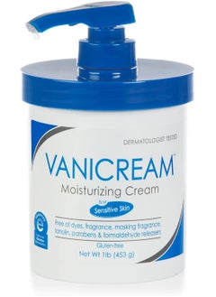 Vanicream كريم مرطب للبشرة مع موزع مضخة - 16 أونصة سائلة (1 رطل) - مرطب مركب بدون مهيجات شائعة لأصحاب البشرة الحساسة  - Image 1