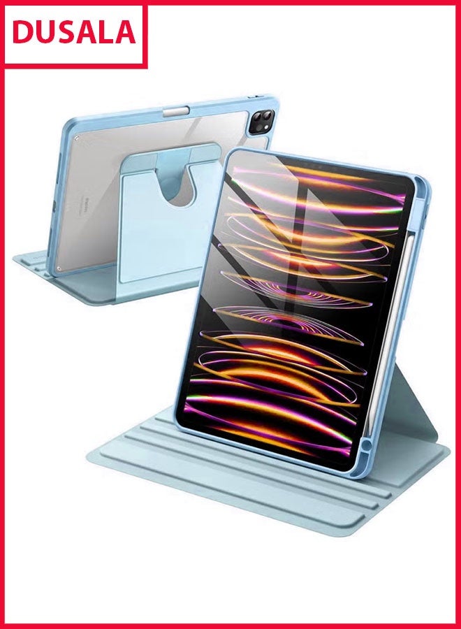 DUSALA Rotating Case for iPad Pro 13-Inch M4 (2024) with Pencil Holder,360 Degree Rotation Protective Stand Slim Cover Clear Back, Auto Wake/Sleep (iPad Pro 13) - Image 1