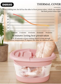 DUNISO Collapsible Foot Bath Basin with Lid, Portable Foot Soak Tub with Foot Massager, Folding Foot Tub for Soaking Feet, Pedicure Foot Spa Bucket for Relieving Fatigue And Body Stress, Multifunctional Bucket for Travel, Camping Washing  - Image 3