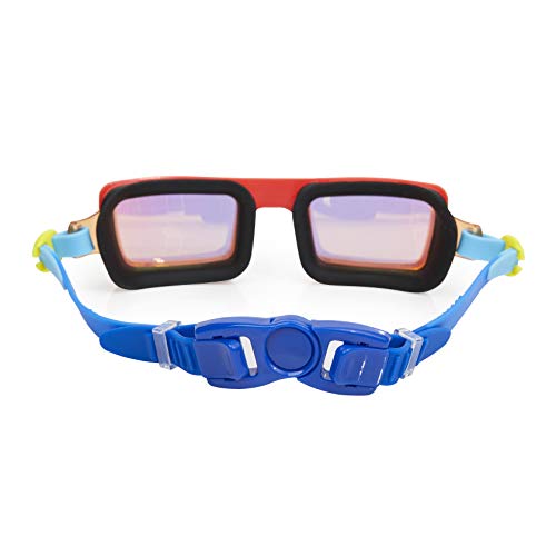 Bling 2O Boys Swim Goggles for Kids – Red Retro 80s Design, Anti-Fog UV Protection Lenses, Adjustable Strap, Leakproof Comfortable Fit for Pool, Beach, Swim Lessons & Vacation, Ages 3+ - Image 3
