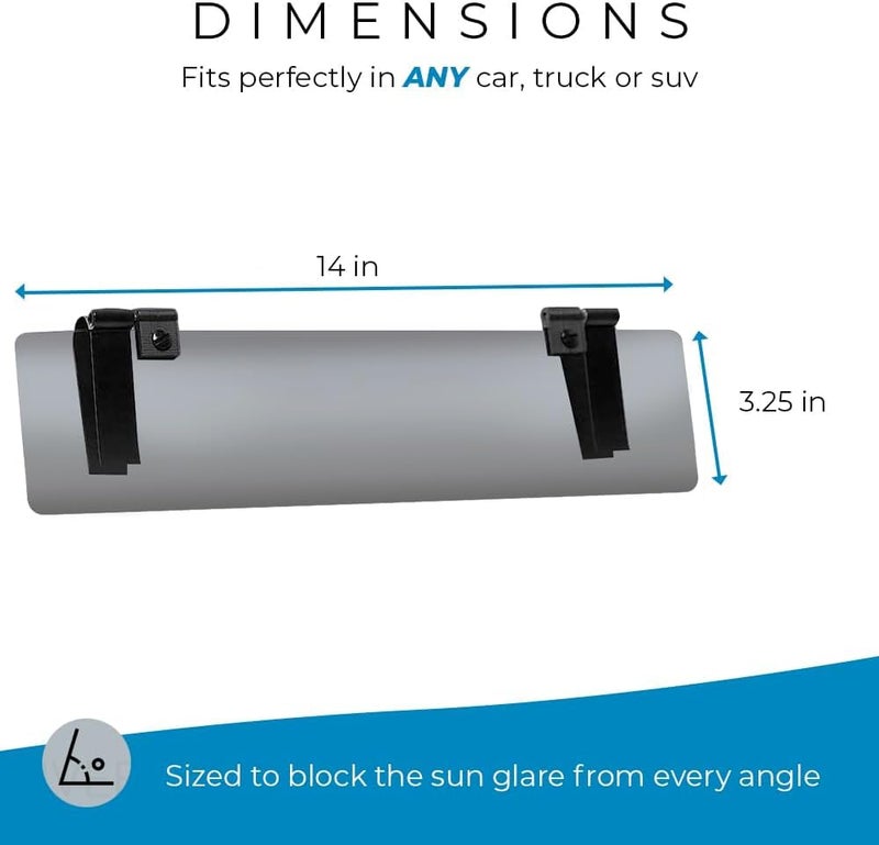 GLARE GUARD G Glare Guard Polarized Car Visor Extender Sun Blocker, Anti-Glare Windshield Shield for Cars/SUV, Sun Visor Extension Blocks UV, USA Visors Extender Attachment for Car Visor, Sunvisors Shade for Cars - Image 3