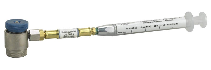 Robinair 18465 SyringeType PAG Oil Injector for R1234YF Systems Labeled and Graduated