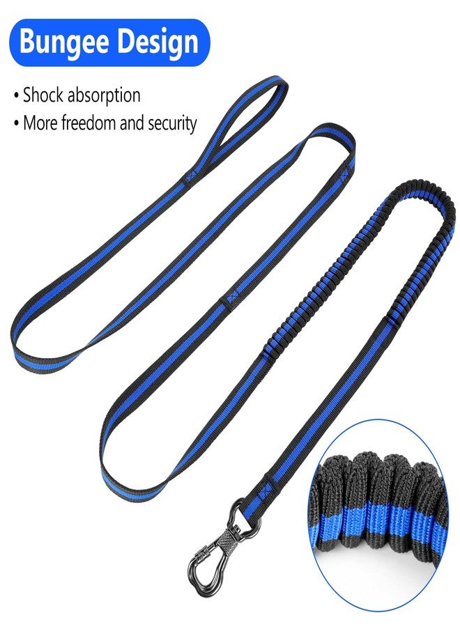 XiaZ Dog Tie Out Cable, 120ft Trolley Runner Cable for Dogs up to 250lbs, Dog Lead for Yard, Camping, Outdoor, with 8 Ft Nylon Bungee Runner, Cable Sling to Protect Trees,Blue - Image 3