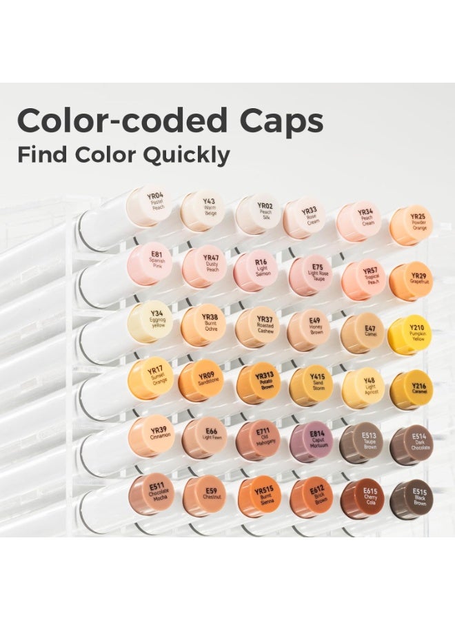 Ohuhu  Honolulu B 36 Skin Colors  Dual Tips Alcoh Art Markers, Brush & Fine - Image 4