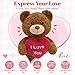 MorisMos Valentines Teddy Bear Stuffed Animal with Heart 18in I Love You Teddy Bear Gift for Girlfriend Boyfriend Kid on Valentines Day Birthday Small Stuffed Animal Centerpiece for Baby Shower - Image 4