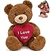 MorisMos Valentines Teddy Bear Stuffed Animal with Heart 18in I Love You Teddy Bear Gift for Girlfriend Boyfriend Kid on Valentines Day Birthday Small Stuffed Animal Centerpiece for Baby Shower - Image 2