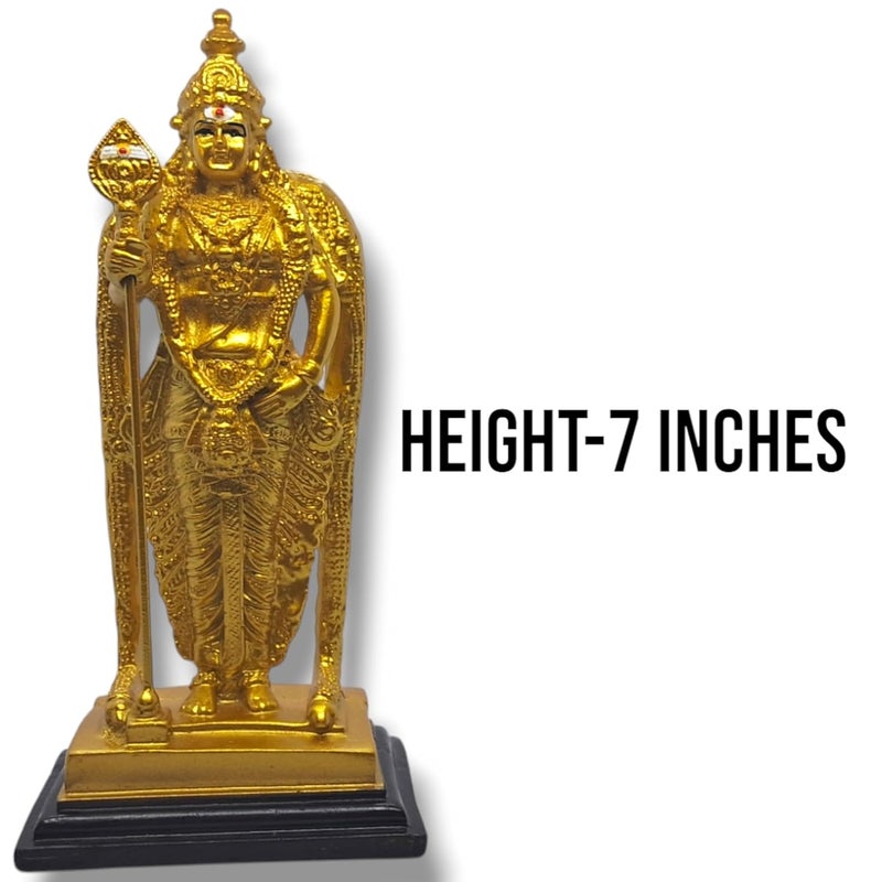 Divine Malaysian Pathumalai Murugan Resin Marble Idol Statue for Pooja Room Office and Home Decor Elegant Decorative Piece  - Image 2