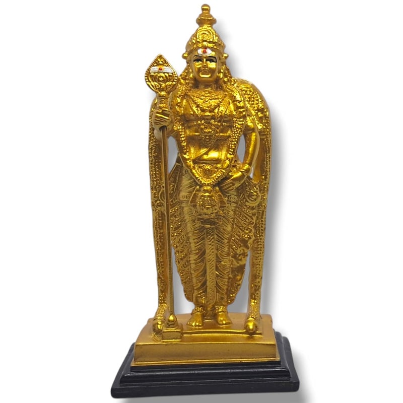 Divine Malaysian Pathumalai Murugan Resin Marble Idol Statue for Pooja Room Office and Home Decor Elegant Decorative Piece  - Image 1
