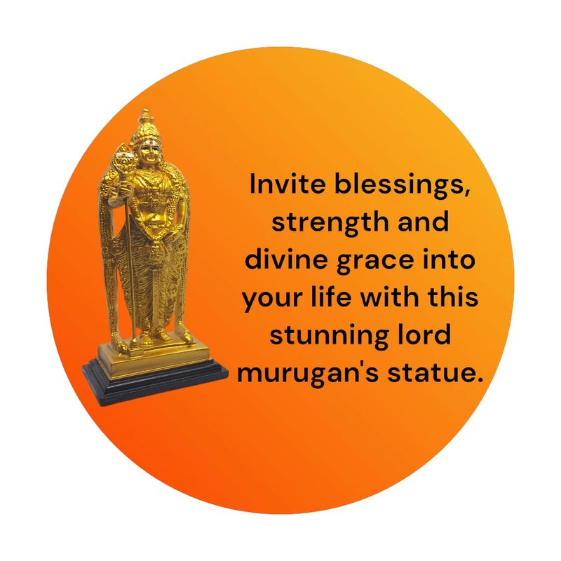 Divine Malaysian Pathumalai Murugan Resin Marble Idol Statue for Pooja Room Office and Home Decor Elegant Decorative Piece  - Image 3
