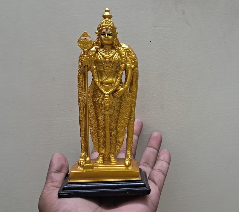 Divine Malaysian Pathumalai Murugan Resin Marble Idol Statue for Pooja Room Office and Home Decor Elegant Decorative Piece  - Image 4