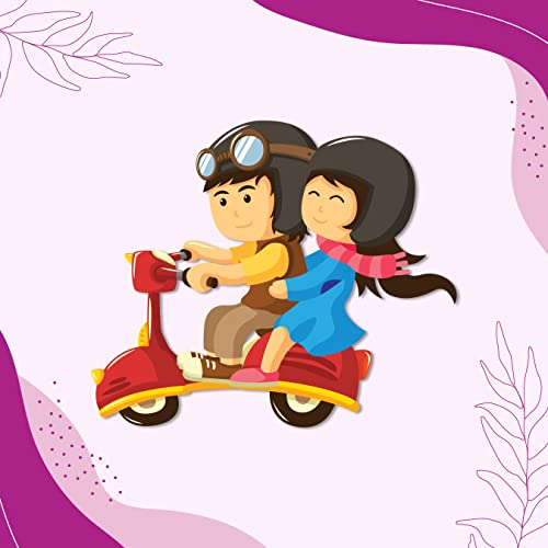 Bhai Please Couple Scooter Ride Wooden Fridge Magnet (Pack of 1) Valentine, Anniversary, Couple, Wedding And Love Gift And Decoration - Gift For Couple, Lovers, Him - Her, Men - Women - Image 5