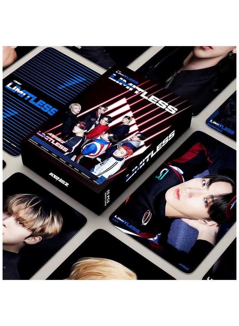 NIBEMINENT 55 Pcs Kpop ATEEZ LIMITLESS Lomo Cards Card For Fans Collection Gifts - Image 2