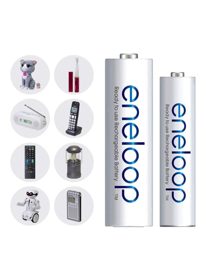 Panasonic 4-Piece Eneloop Aaa Micro Rechargeable Batteries White - Image 4