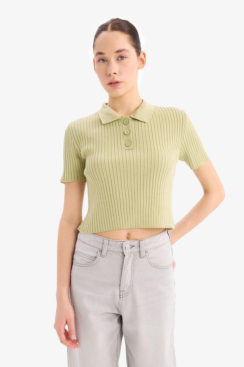 DeFacto Woman Slim Fit Polo Neck Knitwear Pullover - Image 3