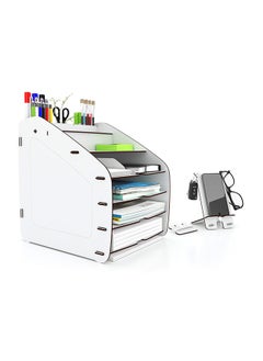 Home Canvas HC Home Canvas Cosmo Organizer (White, Large)  - Image 3