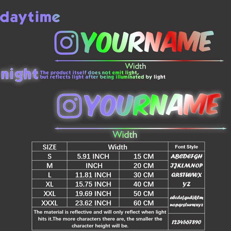 ملصق فينيل مخصص لاسم مستخدم إنستغرام، مقاس L 11.81 إنش، ملصق سيارة متعدد الألوان - Image 3