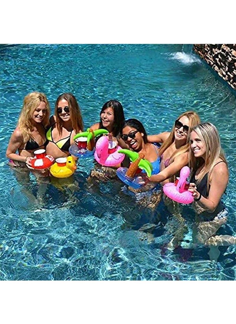 MarlaMall - 15 Pack Inflatable Drink Holder,Pool Drink Holder Pool Lounge Float With Cup Holder,Cup Floaties For Pool Palm Tree Drink Float for Pool Party & Kids Water Bath Fun Toys - Image 1