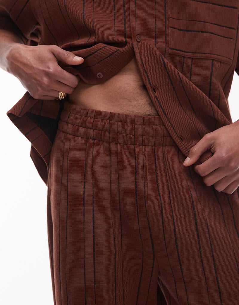 TOPMAN Textured Stripe Straight Fit Jogger - Image 4