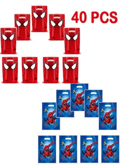 Party 40 PCS Spider-Man Birthday Party Supplies Cartoon Candy Bag Tote Bag Kids Gift Bag Adult Birthday Party Decorations  - Image 1