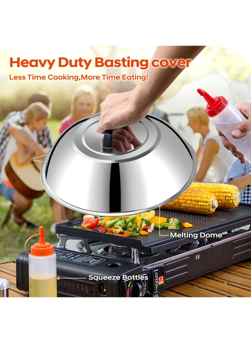 Arabest 35PCS BBQ Grill Accessories Set, Flat Top Camping Griddle Accessories Kit for Blackstone and Camp Chef, Grill Spatula Set with Enlarged Spatulas, Basting Cover, Scraper for Outdoor Barbecue  - Image 3
