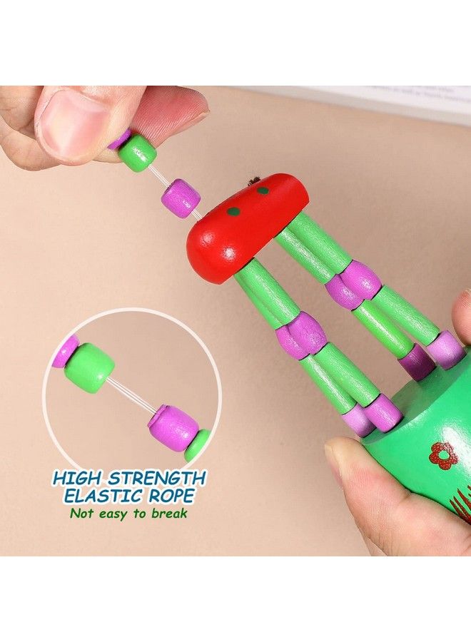 STOBOK 5Pcs Giraffe Finger Puppets Wooden Giraffe Toys Colorful Cartoon Giraffe Thumb Push Puppets Standing Swing Animals Toys For Kids Toddlers Party Favors Random Style - Image 5