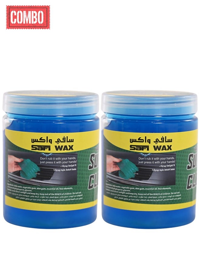 Safi WAX Combo - 2PC SAFI WAX Super Clean Gel Slime Car Interior Cleaning jelly 200g  - Image 1