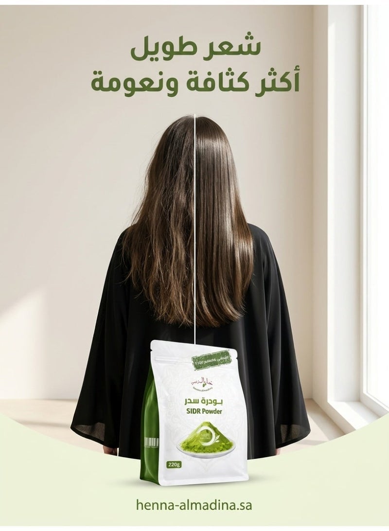 حناء المدينة سدر طبيعي ومعقم 100% جودة ممتازة من مزارع المدينة المنورة 220 جرام - Image 3