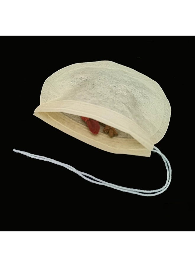 100-Piece Tea Bags for Loose Leaf Tea Empty Tea Bags Disposable Round Natural Tea Filter Bags - Image 3