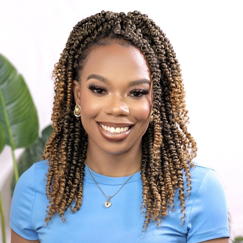 Passion Twist Crochet Hair 12Inch 8 Packs Passion Twist Hair Pretwisted Short Crochet Hair for Black WomenCrochet Hair Extensions T27