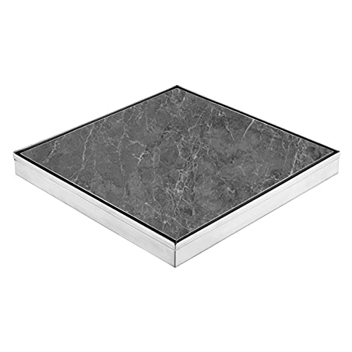 LIPKA 12 x 12 Inche Square Marble Insert Floor Drain |304 Grade Stainless Steel/Invisible Shower Drain Channel |Waste Water Floor Drain for Bathroom & Showers Areas/Drain Jali with Anti Cockroach Trap - Image 5