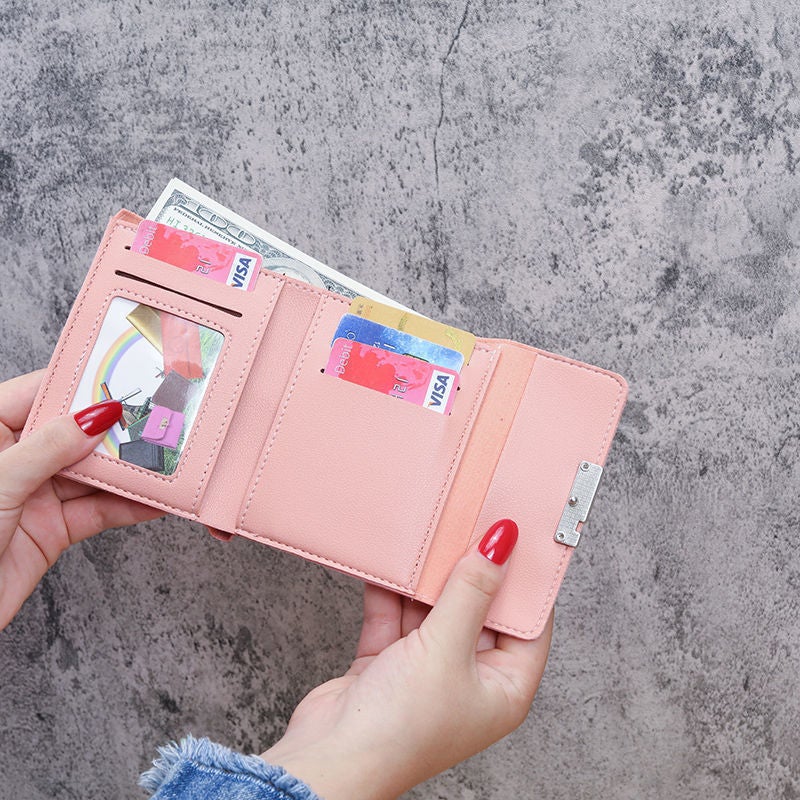Multifunctional Solid Color PU Leather Wallet, RFID Blocking Design Portable Daily Storage Purse for Cards Cash Coin Business Use - Image 3