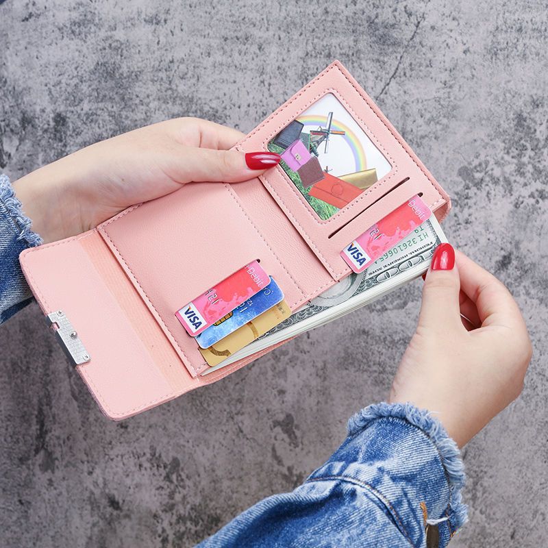 Multifunctional Solid Color PU Leather Wallet, RFID Blocking Design Portable Daily Storage Purse for Cards Cash Coin Business Use - Image 2