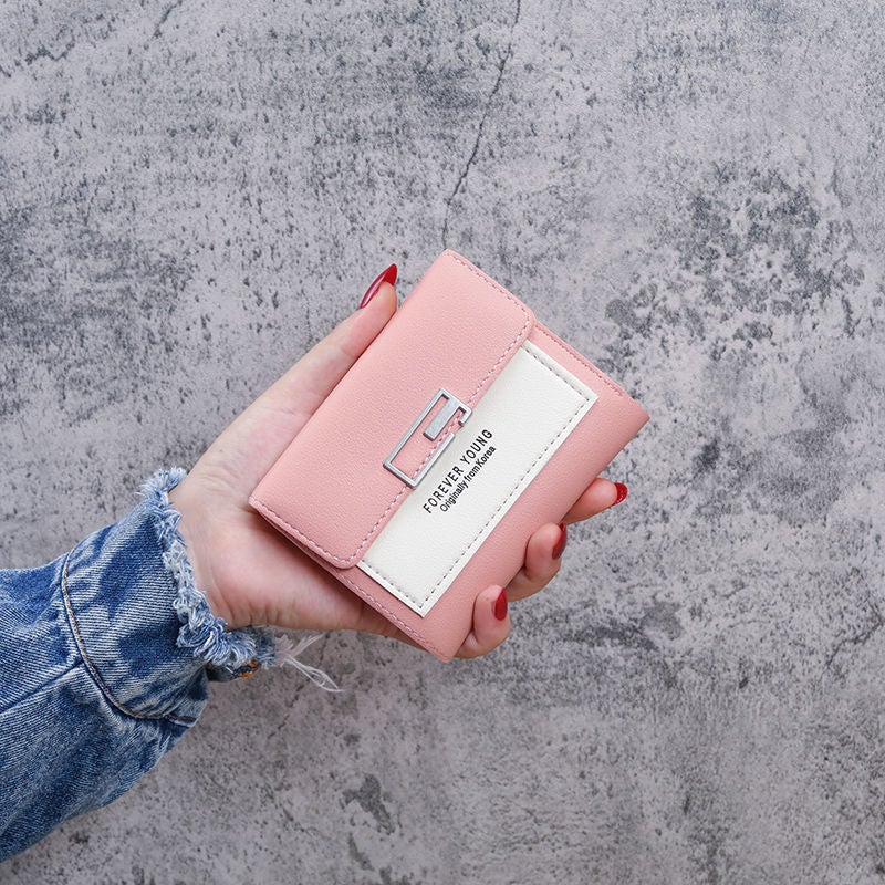 Multifunctional Solid Color PU Leather Wallet, RFID Blocking Design Portable Daily Storage Purse for Cards Cash Coin Business Use - Image 1