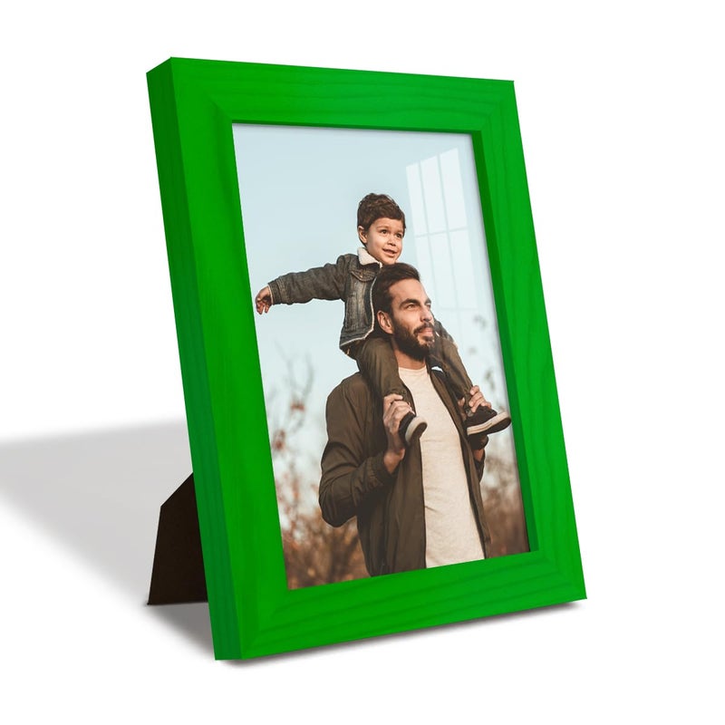 Renditions Gallery 5x7 inch Picture Rainforest Wood Grain Frame  High-end Modern Style  Made of Green Colored Solid Wood and High Definition Glass for Wall and Tabletop Photo Display - Image 5