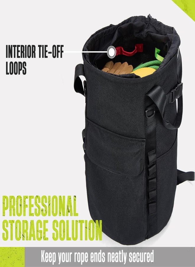 PAMLIAPY Arborist Rope Bag, 35L Tree Climbing Rope Bag, Arborist Equipment Bucket Backpack, Arborist Gear Carrier Bag with Side Pockets, Tough Rock Climbing Backpack, Rock and Tree Climbing Gear - Image 5