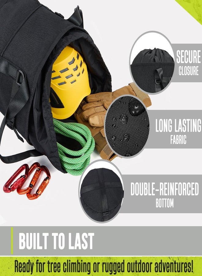 PAMLIAPY Arborist Rope Bag, 35L Tree Climbing Rope Bag, Arborist Equipment Bucket Backpack, Arborist Gear Carrier Bag with Side Pockets, Tough Rock Climbing Backpack, Rock and Tree Climbing Gear - Image 2