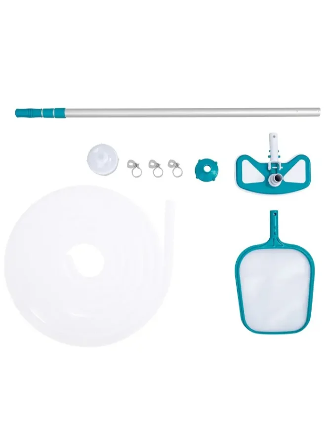 Bestway Bestway Flowclear AquaClean Pool Maintenance Kit, Deluxe Pool Cleaning Set with Telescopic Pole, Vacuum Head, Skimmer Net & Brush for Above Ground Swimming Pools