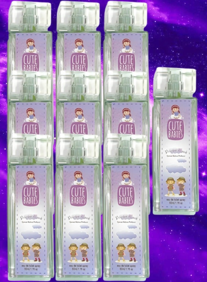 Cute 10 Pieces Babies Powder Musk Perfume 50ml EDT - Image 1