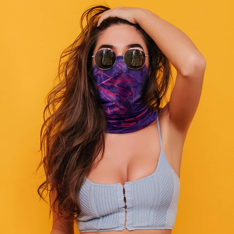 Doerix Neck Gaiter Face Mask Reusable, Cloth Face Masks Bandana Balaclava Cover Scarf Shield - Image 3