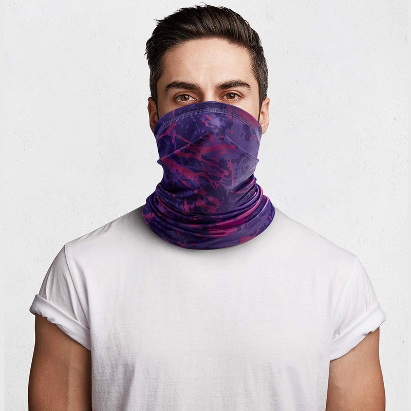 Doerix Neck Gaiter Face Mask Reusable, Cloth Face Masks Bandana Balaclava Cover Scarf Shield - Image 2
