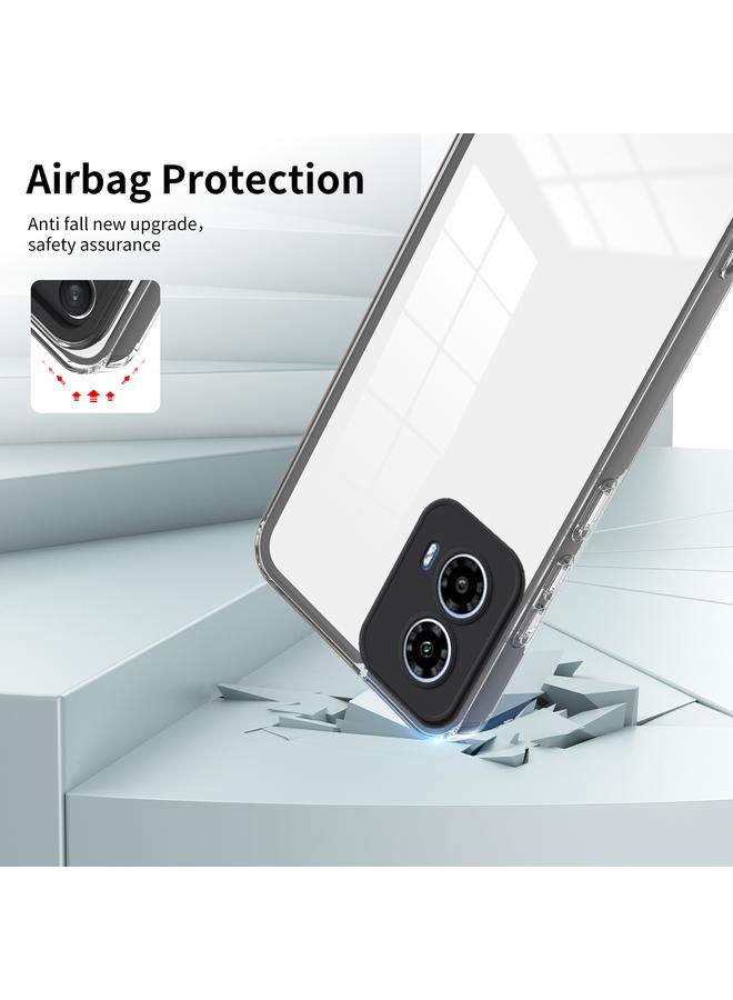 اس-توب جراب لهاتف Motorola Moto G34 3 في 1 جراب هاتف شفاف من مادة TPU الملونة بإطار من البولي كربونات - Image 5