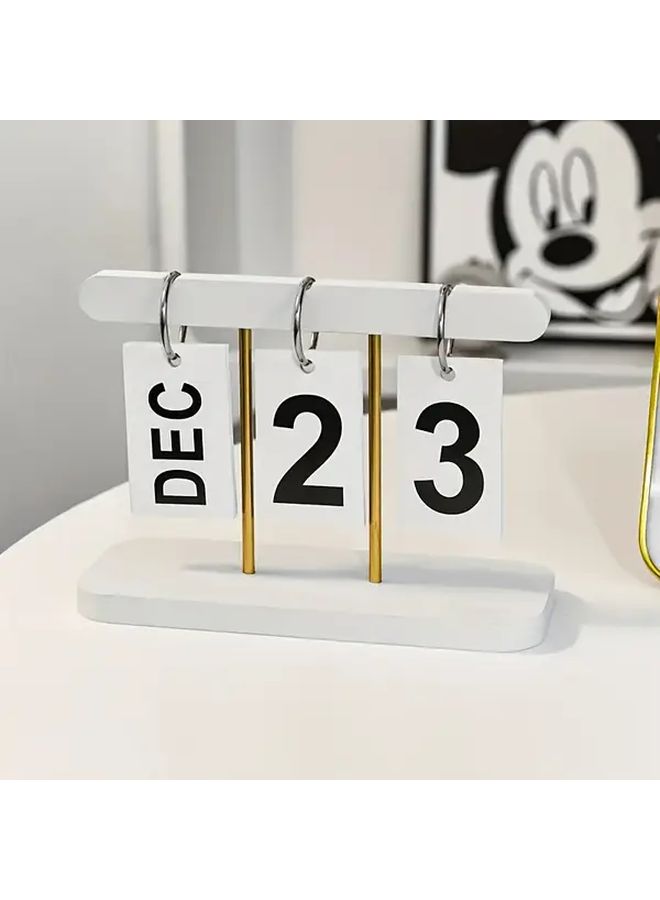 Black Minimalist Flip Calendar Monthly Weekly Layout Durable Plastic Desk Organizer - Image 4