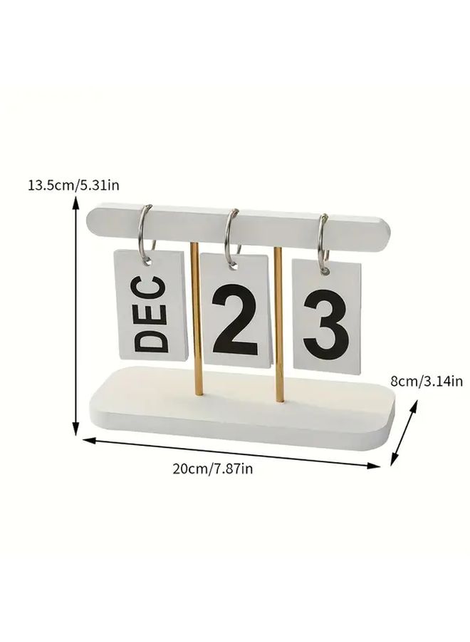 Black Minimalist Flip Calendar Monthly Weekly Layout Durable Plastic Desk Organizer - Image 2